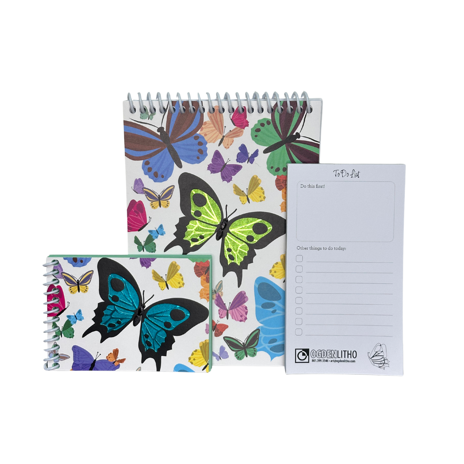Butterfly Notebook Set — Foil-Stamped Bundle