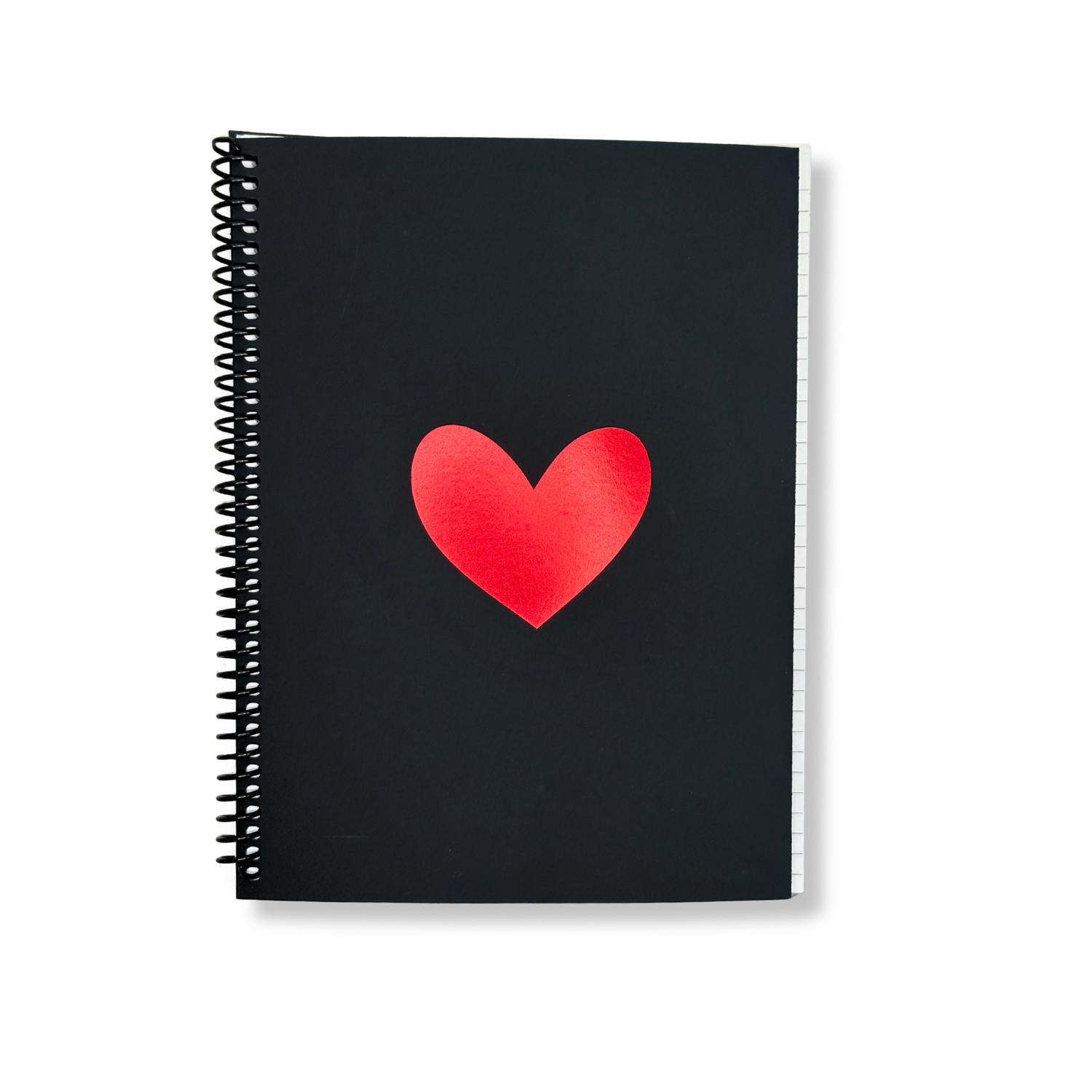 Foil Heart Lined Notebook – Soft Touch Cover
